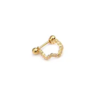 Ear Cartilage Rings & Studs Fashion U Shape Copper Diamond sku image 6