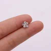 Ear Cartilage Rings & Studs Snowflake Copper Inlaid Shell sku image 3