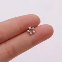 Ear Cartilage Rings & Studs Snowflake Copper Inlaid Shell sku image 5