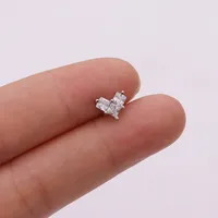 Ear Cartilage Rings & Studs Snowflake Copper Inlaid Shell sku image 7