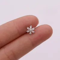 Ear Cartilage Rings & Studs Snowflake Copper Inlaid Shell sku image 8