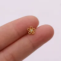 Ear Cartilage Rings & Studs Snowflake Copper Inlaid Shell sku image 14