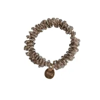 Korean Simple Crystal Hair Loop Winding Pearl Braided Rubber Band High Elastic Hair Rope Wholesale main image 5