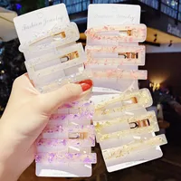 Korean Acrylic Hairpin 3 Piece Set Side Clip Bangs Clip Girl Clip  Wholesale main image 4