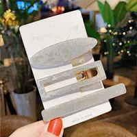 Korean Acrylic Hairpin 3 Piece Set Side Clip Bangs Clip Girl Clip  Wholesale sku image 10