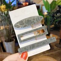 Korean Acrylic Hairpin 3 Piece Set Side Clip Bangs Clip Girl Clip  Wholesale sku image 1