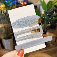 Korean Acrylic Hairpin 3 Piece Set Side Clip Bangs Clip Girl Clip  Wholesale sku image 11