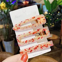 Korean Acrylic Hairpin 3 Piece Set Side Clip Bangs Clip Girl Clip  Wholesale sku image 12