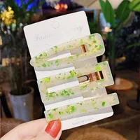Korean Acrylic Hairpin 3 Piece Set Side Clip Bangs Clip Girl Clip  Wholesale sku image 6