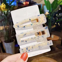 Korean Acrylic Hairpin 3 Piece Set Side Clip Bangs Clip Girl Clip  Wholesale sku image 14