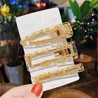 Korean Acrylic Hairpin 3 Piece Set Side Clip Bangs Clip Girl Clip  Wholesale sku image 15