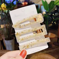 Korean Acrylic Hairpin 3 Piece Set Side Clip Bangs Clip Girl Clip  Wholesale sku image 7