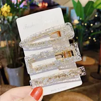 Korean Acrylic Hairpin 3 Piece Set Side Clip Bangs Clip Girl Clip  Wholesale sku image 16