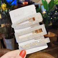 Korean Acrylic Hairpin 3 Piece Set Side Clip Bangs Clip Girl Clip  Wholesale sku image 8