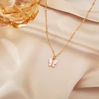 Sweet New Acrylic Butterfly Simple Sweet Beauty Alloy Pendant Necklace For Women main image 4