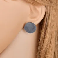 Simple Acrylic Cute Round Small Earrings main image 2