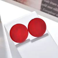 Simple Acrylic Cute Round Small Earrings main image 3