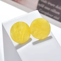 Simple Acrylic Cute Round Small Earrings main image 4