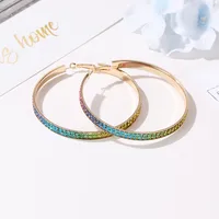 Full Diamond Gradient Color Earrings main image 4