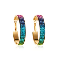 Full Diamond Gradient Color Earrings main image 5