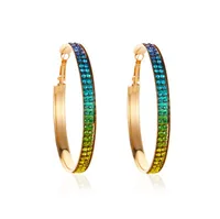 Full Diamond Gradient Color Earrings sku image 7