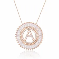Rose Gold 26 English Alphabet Necklace main image 5