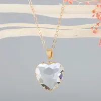 Fashion Round Artificial Crystal Pendant Necklace main image 5