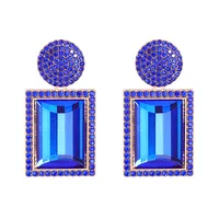 Geometric Diamond Alloy Acrylic Earrings Ear Studs main image 2