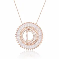 Rose Gold 26 English Alphabet Necklace sku image 4