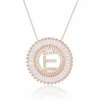 Rose Gold 26 English Alphabet Necklace sku image 5