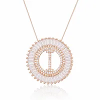 Rose Gold 26 English Alphabet Necklace sku image 9