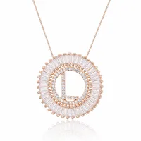 Rose Gold 26 English Alphabet Necklace sku image 12