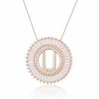 Rose Gold 26 English Alphabet Necklace sku image 21
