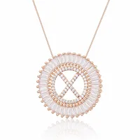 Rose Gold 26 English Alphabet Necklace sku image 24