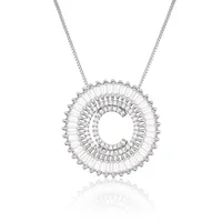 Platinum 26 English Alphabet Inlaid Zirconium Necklace sku image 3
