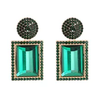 Geometric Diamond Alloy Acrylic Earrings Ear Studs sku image 2