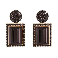 Geometric Diamond Alloy Acrylic Earrings Ear Studs sku image 3