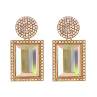 Geometric Diamond Alloy Acrylic Earrings Ear Studs sku image 7