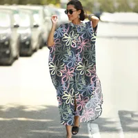 New Leopard Dot Cardigan Vacation Long Skirt Beach Cover Dress Wholesale Nihaowholesale sku image 10