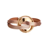 Bohemian Color Matching Multilayer Leather Bracelet main image 1