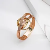 Bohemian Color Matching Multilayer Leather Bracelet main image 3