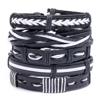Simple Retro Multilayer Braided Leather Bracelet main image 1