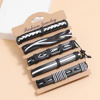 Simple Retro Multilayer Braided Leather Bracelet main image 2