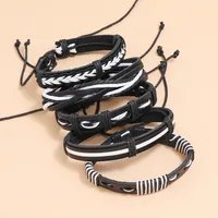 Simple Retro Multilayer Braided Leather Bracelet main image 4