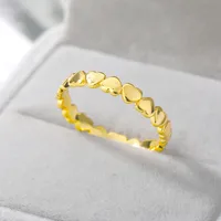 New Heart-shaped Stitching Stainless Steel Ring main image 1