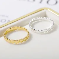 New Heart-shaped Stitching Stainless Steel Ring main image 2