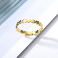 New Heart-shaped Stitching Stainless Steel Ring main image 4