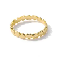 New Heart-shaped Stitching Stainless Steel Ring main image 5