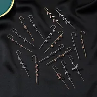 New Simple Inlaid Zircon Earrings main image 2