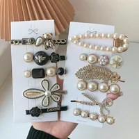Simple New Rhinestone Pearl Hairpin main image 2